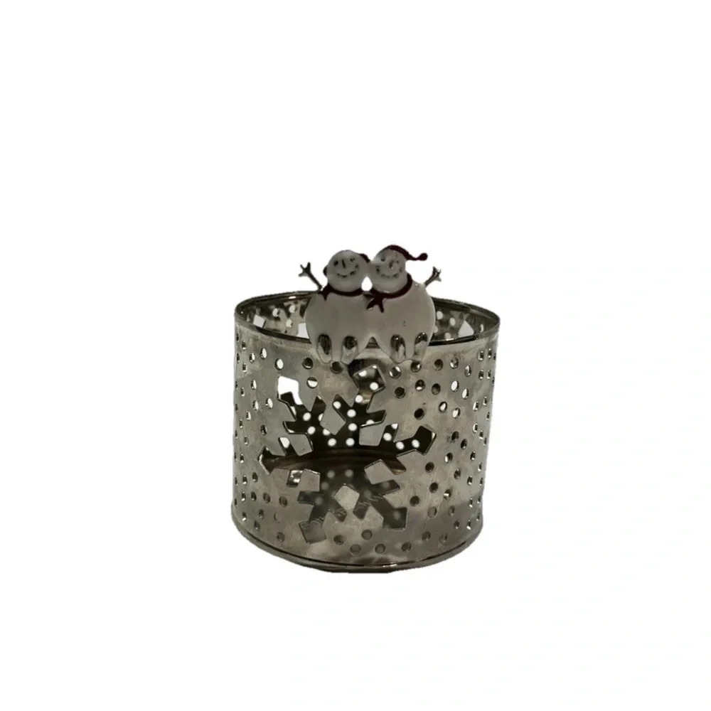 Bath & Body Works Silver Snowflake Candle Holder